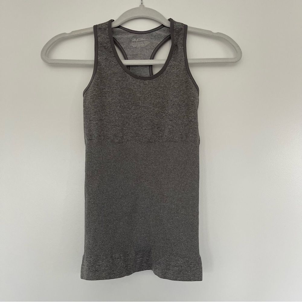 Gray Athletic Workout Racerback Tank
